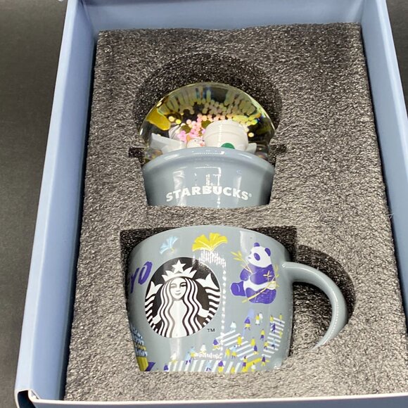 Starbucks Tokyo Japan Snow Globe Mug Shiba Inu New w/ Box - Picture 2 of 12